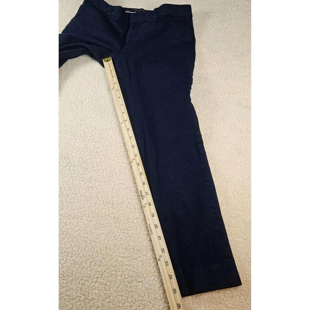 Banana Republic Sloan Pant Womens 4 Navy Blue Slim Ankle Career Stretch Preppy